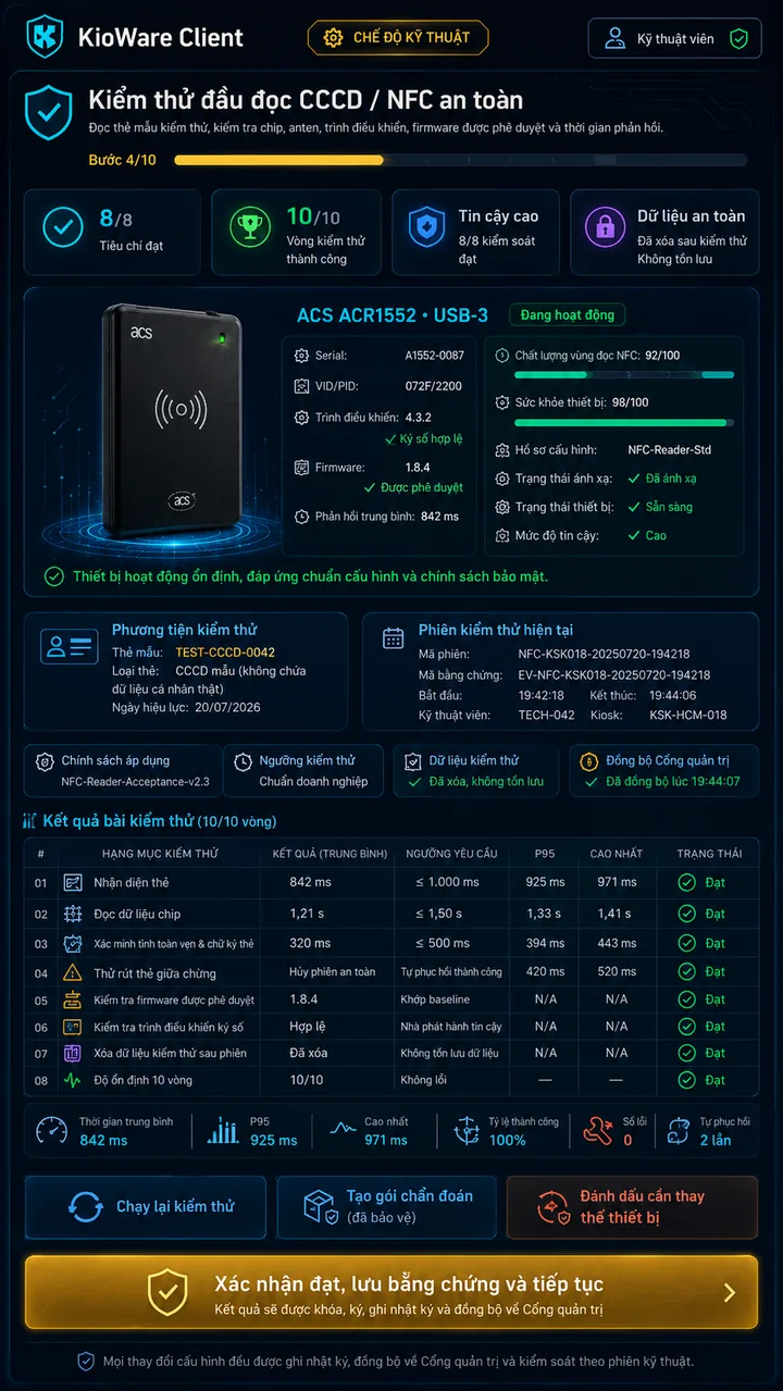 Kiểm thử đầu đọc CCCD/NFC